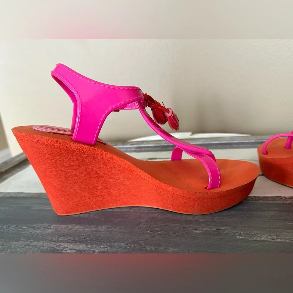 Juicy Couture Lilly Tassel‎ Wedges - Size 7 - Picture 8 of 11